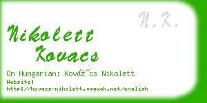 nikolett kovacs business card